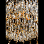Люстра круглая с хрустальными подвесками на золотистом каркасе Roul Crystal Light варинант исполнения - 5 | Loft Concept в Ростове-на-Дону