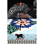 Большой Трехместный Диван с цветным принтом Qalakabusha Large Sofa варинант исполнения - 7 | Loft Concept в Ростове-на-Дону