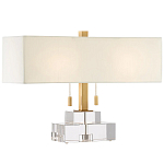 Настольная лампа прямоугольная на прозрачном основании Charm and Luxury варинант исполнения - 2 | Loft Concept в Ростове-на-Дону