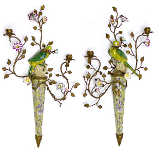Подсвечник Candlestick Bindweed and Parrot