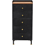 Высокий комод с 5-ю ящиками Cesar Black Chest of Drawers варинант исполнения - 1 | Loft Concept в Ростове-на-Дону