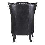 Кресло из натуральной кожи на 4-х деревянных ножках из массива бука Daniel Leather Armchair black варинант исполнения - 3 | Loft Concept в Ростове-на-Дону