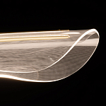 Люстра линейная с прозрачным волнообразным плафоном Wave Line варинант исполнения - 5 | Loft Concept в Ростове-на-Дону