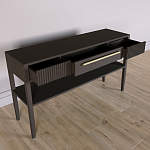 Дизайнерская Консоль с полкой и ящиком Primo Темный орех варинант исполнения - 6 | Loft Concept в Ростове-на-Дону