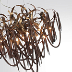 Люстра подвесная с объемной композицией из скрученных лент и металлических цепочек Atlantis Chain варинант исполнения - 3 | Loft Concept в Ростове-на-Дону