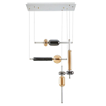 Люстра подвесная из металла и стекла Harmony of Strict Lines варинант исполнения - 1 | Loft Concept в Ростове-на-Дону