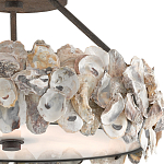 Потолочный светильник круглый с абажуром из устричных раковин Sea Ravens варинант исполнения - 1 | Loft Concept в Ростове-на-Дону