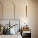 Светодиодное бра круглой формы с металлической рамой золотого цвета Marble Glow варинант исполнения - 2 | Loft Concept в Ростове-на-Дону