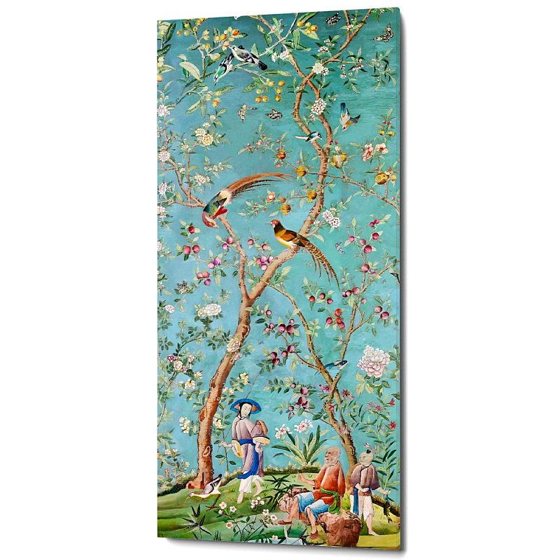          Chinoiserie Imperial Garden Birds and People Poster  ̆  -- | Loft Concept 