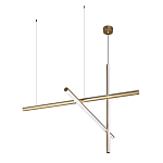 Люстра с 3-мя  пересекающимися цилиндрическими плафонами на тонких тросах Trumpet tube варинант исполнения - 4 | Loft Concept в Ростове-на-Дону