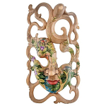 Маска деревянная резная расписная Tropical Paradise варинант исполнения - 4 | Loft Concept в Ростове-на-Дону