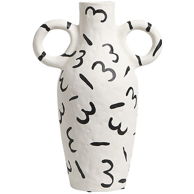  White Doodle Vase M    -- | Loft Concept 
