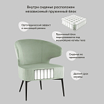 Современное мягкое кресло на металлических ножках Rakush Pistachio варинант исполнения - 9 | Loft Concept в Ростове-на-Дону