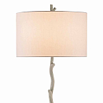 Торшер с цилиндрическим тканевым абажуром на каркасе в виде тонкого дерева Gray Branch варинант исполнения - 1 | Loft Concept в Ростове-на-Дону