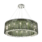 Круглая люстра с хрустальными подвесками Crystal Art Chrome Green Chandelier 12 варинант исполнения - 1 | Loft Concept в Ростове-на-Дону