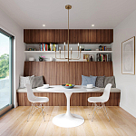 Люстра с 6-ю лампами на тонких изогнутых рожках в современном стиле Feiss варинант исполнения - 7 | Loft Concept в Ростове-на-Дону