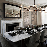 Обои ручная роспись Distant Bamboo Special Colourway on Lead Grey dyed silk варинант исполнения - 1 | Loft Concept в Ростове-на-Дону