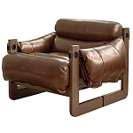 Кресло-диван кожаное на деревянном каркасе Medieval Furniture варинант исполнения - 7 | Loft Concept в Ростове-на-Дону