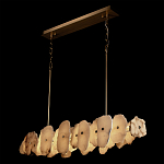 Подвесной светильник с фигурными элементами из белого алебастра Cryptocrystalline Stone варинант исполнения - 6 | Loft Concept в Ростове-на-Дону