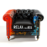 Кресло "Умный Умник" Rick and Morty graffiti chair натуральная кожа  варинант исполнения - 2 | Loft Concept в Ростове-на-Дону