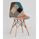 Пластиковый стул на ножках из массива бука Eames Пэчворк варинант исполнения - 1 | Loft Concept в Ростове-на-Дону