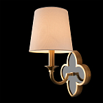 Бра с белым текстильным абажуром и фигурным основанием с зеркальной вставкой Vitorino варинант исполнения - 2 | Loft Concept в Ростове-на-Дону