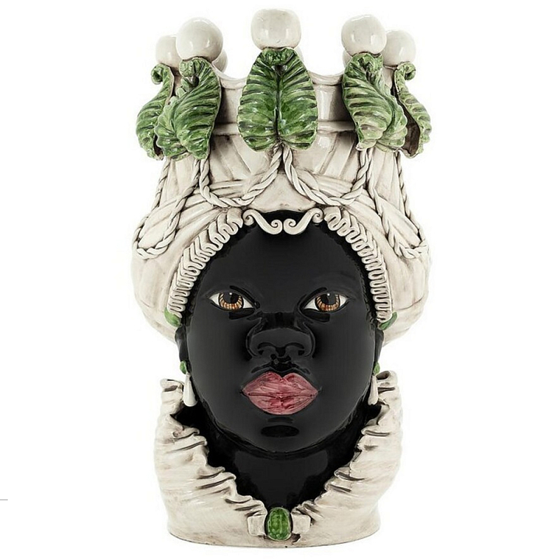 Ваза Abhika Vase Moro Lady Big With Candleholderr dark green Мульти в Ростове-на-Дону | Loft Concept 