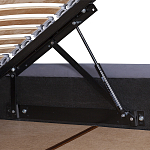 Кровать двуспальная серая с основанием из массива дерева с мягким изголовьем Velour Beds варинант исполнения - 3 | Loft Concept в Ростове-на-Дону