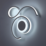 Бра белого цвета с изогнутыми световыми линиями и круглым основанием Luke Lampco Tracer Lamp варинант исполнения - 3 | Loft Concept в Ростове-на-Дону