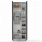 Двухдверный шкаф белого цвета Strict Lines варинант исполнения - 4 | Loft Concept в Ростове-на-Дону