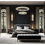 Люстра из 2-х колец с мозаичным хрустальным оформлением Sparks of Crystal варинант исполнения - 2 | Loft Concept в Ростове-на-Дону