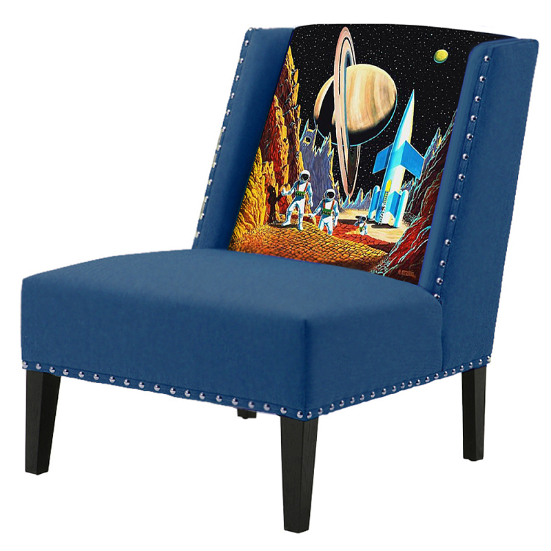 FUN Armchair Retro Futurism Dark blue      -̆  -- | Loft Concept 